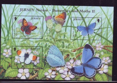 Jersey Sc 1227 2006 Butterflies &  Moths stamp sheet mint NH