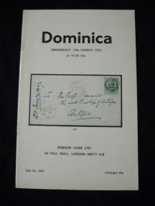 ROBSON LOWE AUCTION CATALOGUE 1975 DOMINICA