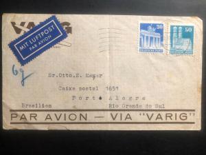 1949 Gelsenkirchen Germany Airmail cover to Posto Alegre Brazil Via Varig