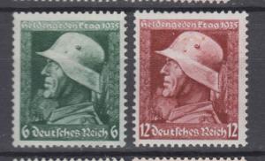 WWI Third Reich 1935  Full Set  Michel 569/70 MNH Luxe