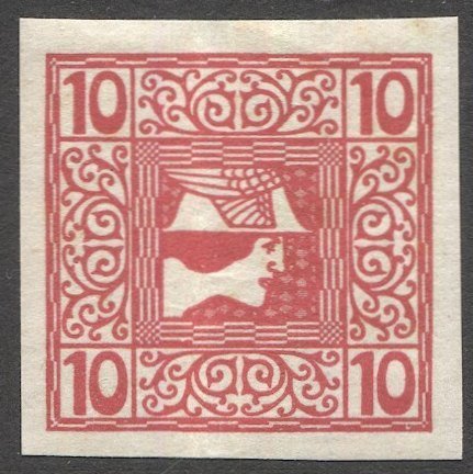 AUSTRIA 1908  Sc P17  10h Mercury Newspaper stamp MNH, VF Crease, cv $14