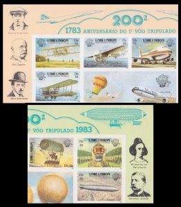 1982 Sao Tome and Principe  830b-836b 200 Years of Aviation History 50,00 €