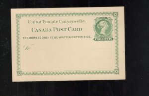 EARLY CANADA POSTAL CARD MINT ENTIRES