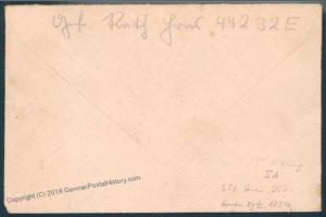 3rd Reich 1945 Gren Regt 1124 558th Volks-Grenadier Div Feldpost Cover 53055