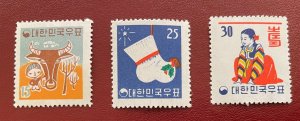 South Korea 1960 Scott #318-320