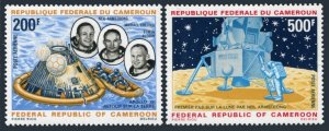 Cameroun C135-C136, MNH. Michel 600-601. Moon, 1969. Armstrong, Collins, Aldrin.