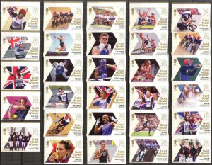 UK / Great Britain 2012 Olympics Games London 1912 Winners set of 29 MNH