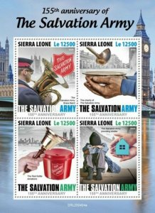 Sierra Leone - 2020 Salvation Army Anniversary - 4 Stamp Sheet - SRL200404a