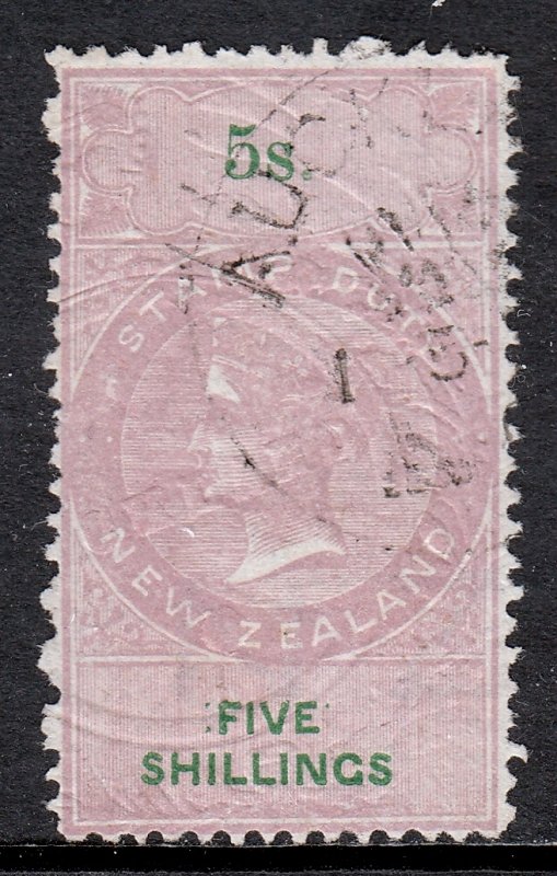 New Zealand - 5/- Duty Paid Rev. - Die I, unlisted in Barefoot