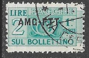 Italy Trieste Q14a: 2l Poat Horn O/P, used, F-VF