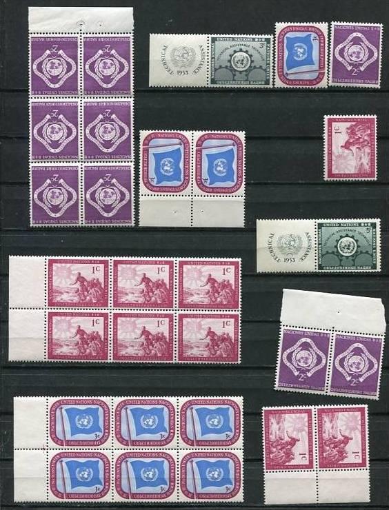 USA  Accumulation Blocks Of 6  Pair  Single MNH UN