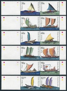 Cook Islands 1446-1451,1452 sheet,MNH. Ships,2013.