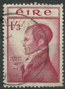 Ireland Sc#150 Used, 1s3p dl car, 150th Death Anniv. of Robert Emmet (1953)