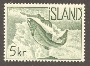 Iceland Scott 322 Unused VLHOG - 1959 5k Sockeye Salmon HV of Set - SCV $10.00