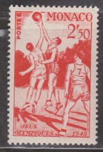 MONACO Scott # 207 - Mint Hinged - Basketball 1948 Olympics