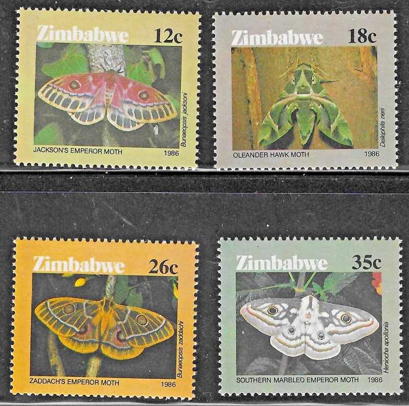 Zimbabwe (1986) - Scott # 529 - 532,  MNH