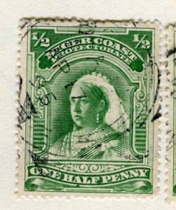 NIGERIA; 1897 early classic QV issue fine used 1/2d. value