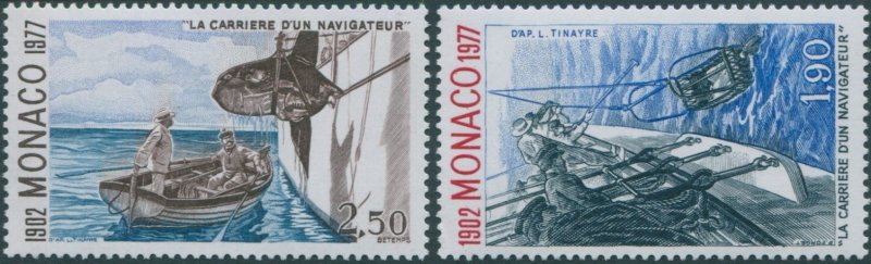 Monaco 1977 SG1292-1293 Career of a Navigator MNH