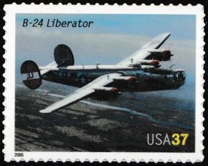 US 3922 Advances in Aviation B-24 Liberator 37c single (1 stamp) MNH 2005