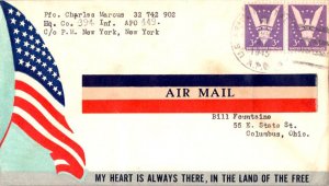 United States A.P.O.'s 3c Win the War (2) 1945 U.S. Army Postal Service, A.P....