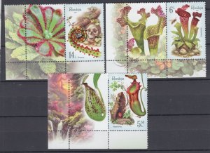 Romania STAMPS 2026 CARNIVOROUS PLANTS NATURE MNH POST LABELS
