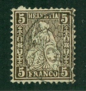 Switzerland 1881 #61 U SCV(2024) = $16.00