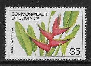 Dominica 732 $5 Flower single MNH