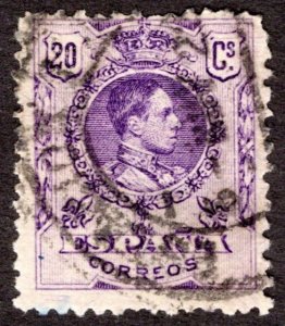 1920, Spain 20c, King Alfonso XIII, Used, Sc 317