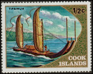 Cook Islands 357 - Mint-H - 1/2c Tipairua Sailing Vessel (1973)