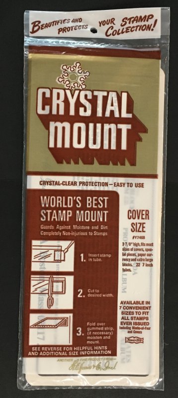 Unopened Package of Crystal Mounts for Covers 3 7/8 X 7 (#Y746B)