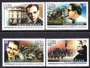 Cuba 2010 -The 50th Anniversary of the National Symphony Orchestra-Music-MNH Set