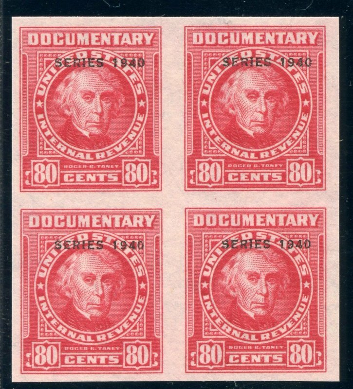 US SCOTT #R299a Block, Imperforate-XF-No Gum As Issued SCV $1250 (DFP) 