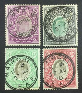 MOMEN: BRITISH EAST AFRICA SG #27-30 1906-07 USED £650 LOT #64080