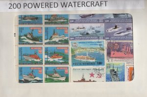 A Nice Selection Of 200 All Different Topicals. Powered Watercraft.   #02 TOP75