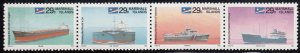 Marshall Islands 1992 MNH Sc 417a Strip of 4 29c Ships
