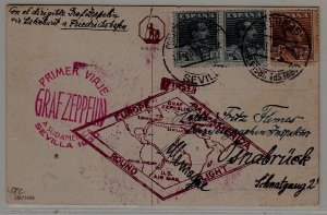 Spain Zeppelin card 14.5.30 Sevilla