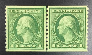 MOMEN: US STAMPS #490 LINE PAIR MINT OG NH PSE GRADED CERT XF-SUP 95 LOT #74472 