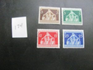 Germany 1936 MNH  SC 473-476 SET VF 20 EUROS (174)