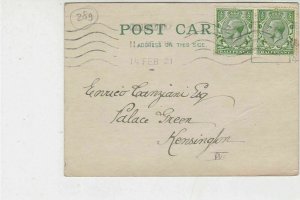 England 1921 Cricklewood N.W.2 Cancel Post Stamps Card to Kensington Ref 34928