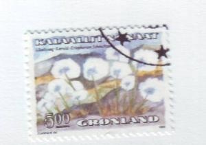 Greenland Sc 191 1989 5 kr Flower stamp used