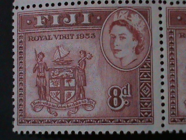 FIJI-1953-SC#146-ROYAL VISITING-QUEENS ELIZABETH II MNH BLOCK  71 YEARS OLD