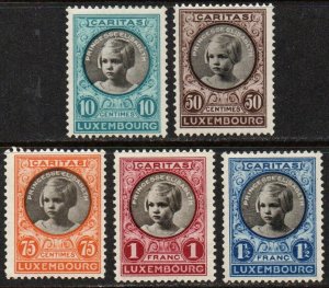Luxembourg Sc #B25-B29 Mint Hinged