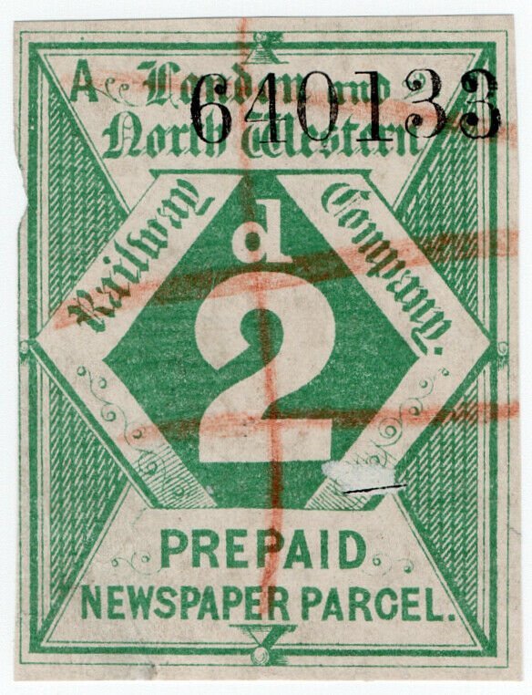 (I.B) London & North Western Railway : Newspaper Parcel 2d (large format)