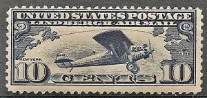 US C 10 MNH 1927 Lindbergh's Plane CV $13.