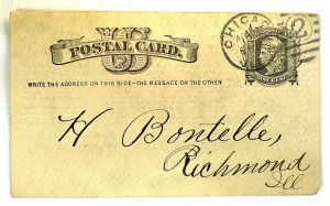 US POSTAL CARD SCOTT #UX5 PREPRINTED CHICAGO IL, 1875