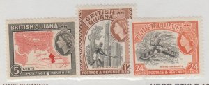 British Guiana Scott #257-260-261 Stamp - Mint Set