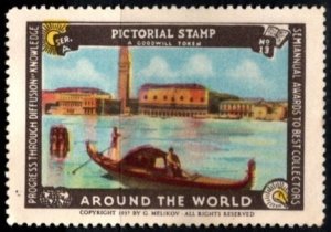 1937 US Poster Stamp Around The World Pictorial A Goodwill Token Series A No. 13