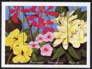 Maldive Islands 1992 National Flowers perf m/sheet #2 unm...