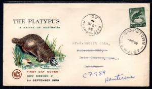 Australia 324 Platypus Typed FDC