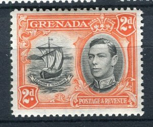 GRENADA; 1938 early GVI Pictorial issue fine Mint hinged 2d. value